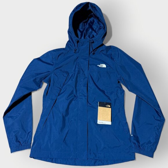 The North Face Antora Jacket Women XS Midnight Petrol NF0A7QEU Rain Shell - Picture 1 of 14
